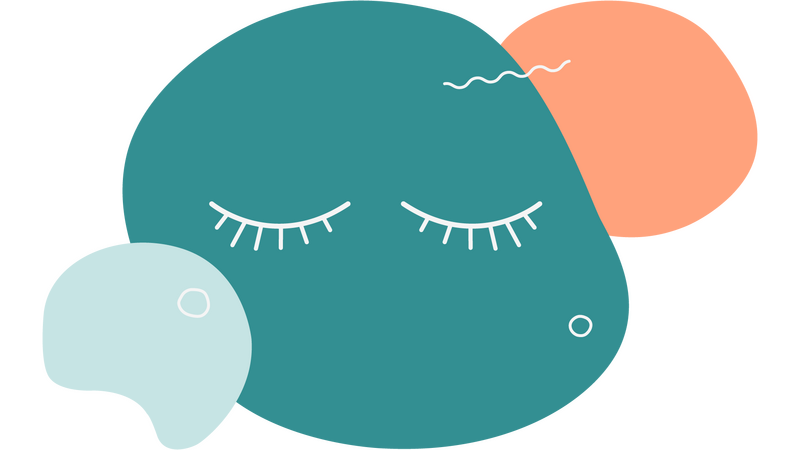 illustration-blob som blundar