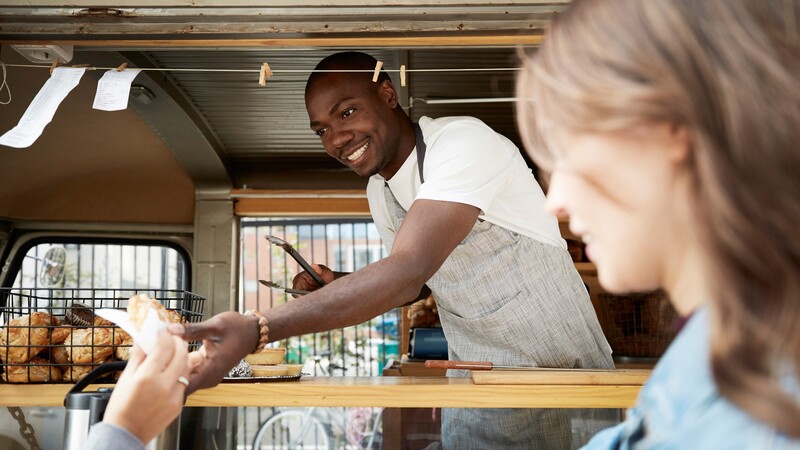 Serving from a food truck