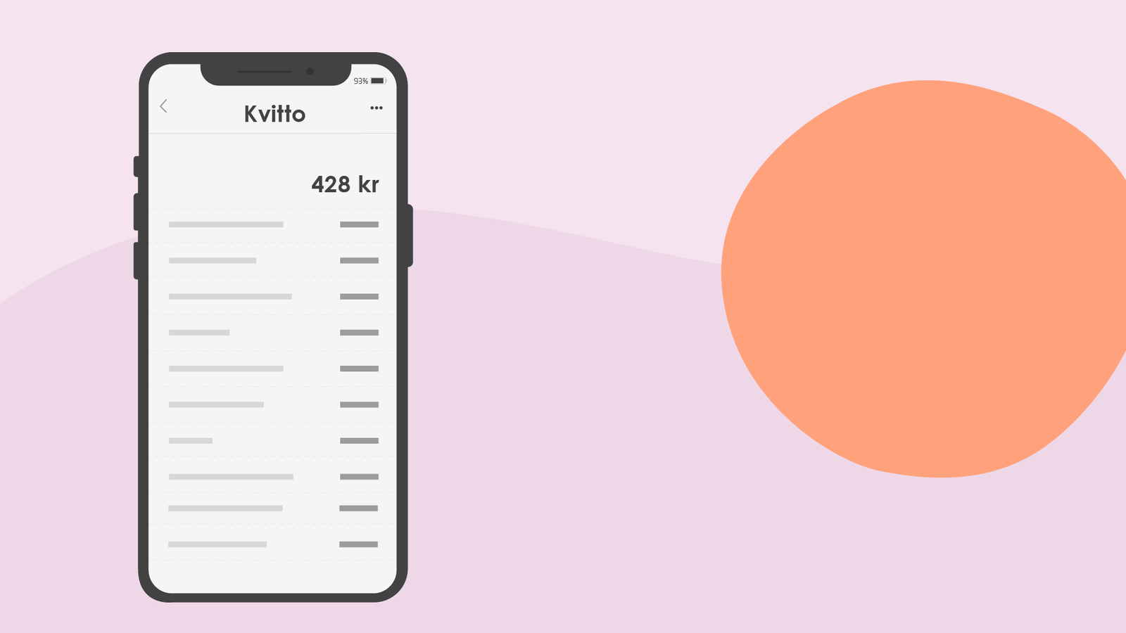 illustration-mobil visar digitalt kvitto