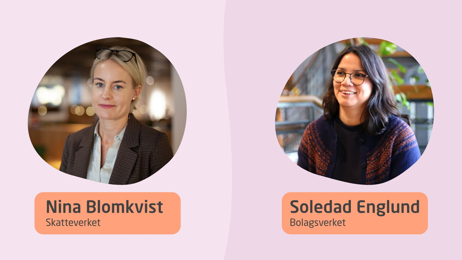 Porträttbilder på personer från Skatteverket och Bolagsverket